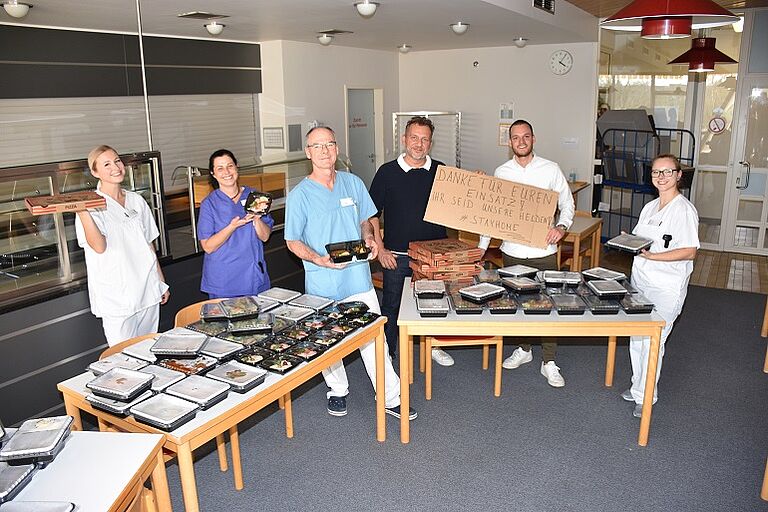 Schwabacher Gastronomen spendierten dem Klinikpersonal ein Buffet