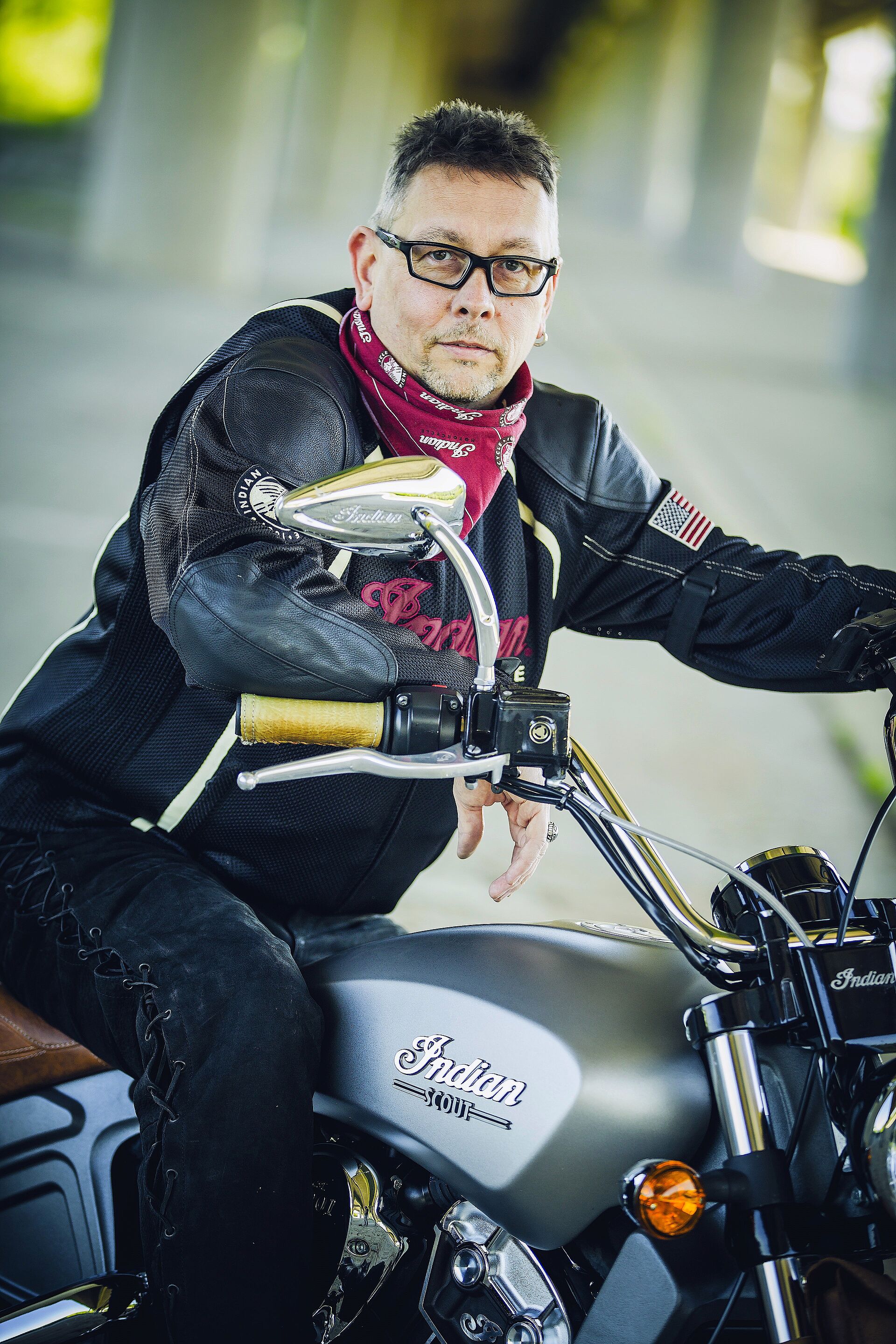Motorradfahrer Klaus Fein