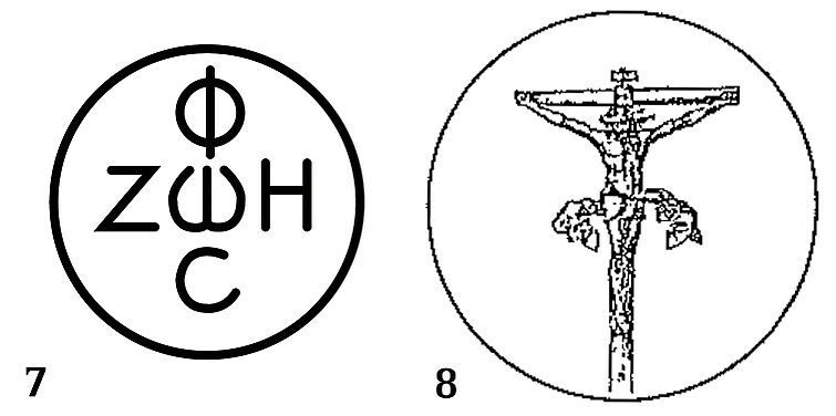 Hostiensymbole: Licht &amp; Leben, Kruzifix
